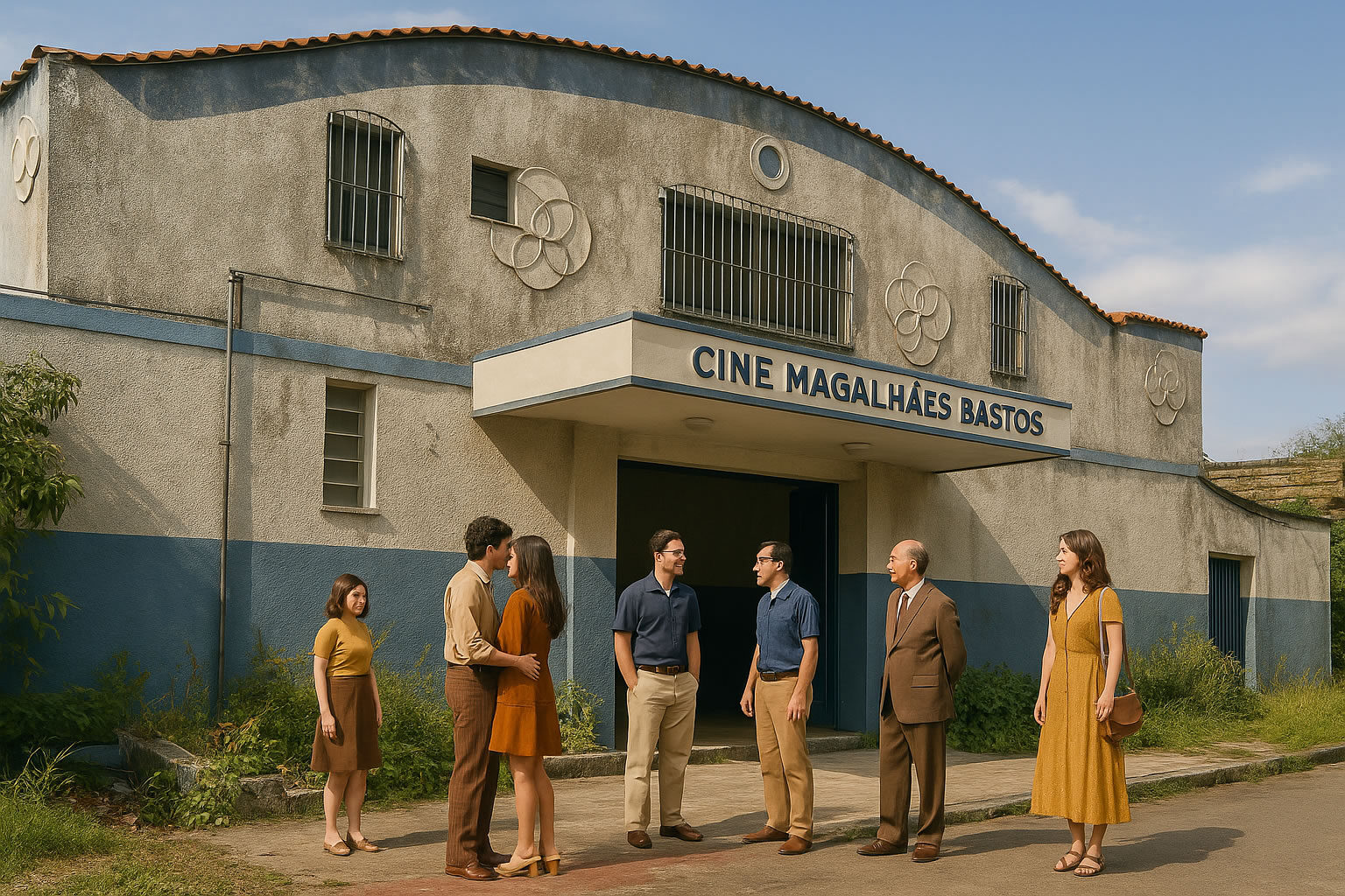 Fachada do antigo de cinema que existia em Magalhães Bastos Recriada po IA